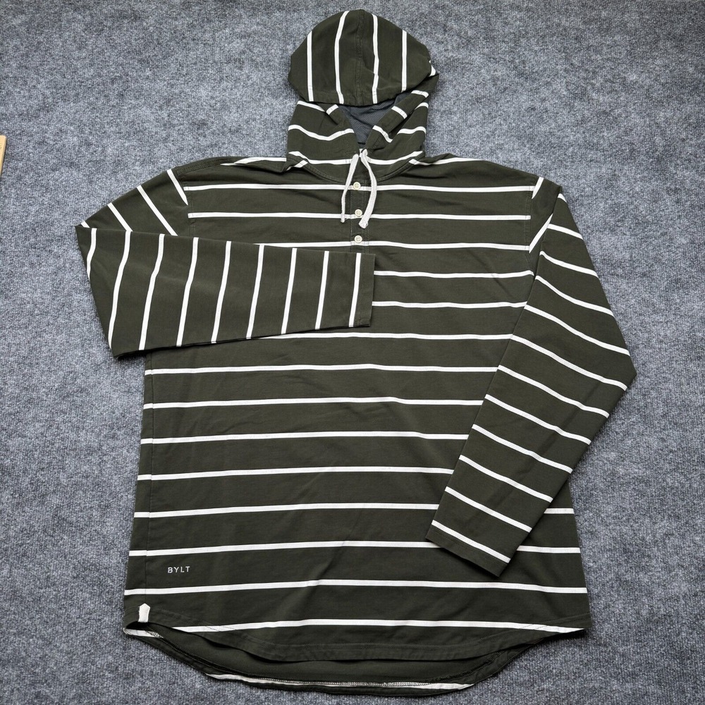 BYLT Basics Olive Striped Hoodie